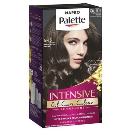 Schwarzkopf Napro Palette Hair Colouring 5-13 Medium Ash Brown - OhYouLuckyDuck.com.au