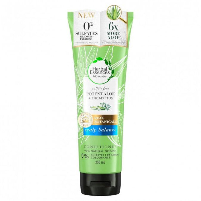 Herbal Essences Potent Aloe + Eucalyptus Hair Conditioner 350 ml - OhYouLuckyDuck.com.au