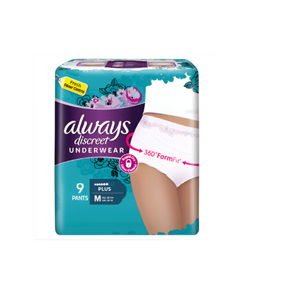 Always Discreet Night Underwear Medium Pants 9 Pack