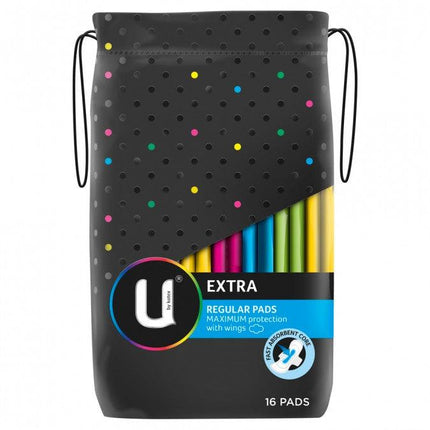 U By Kotex Pads Extra Regular Wings 16 - OhYouLuckyDuck.com.au