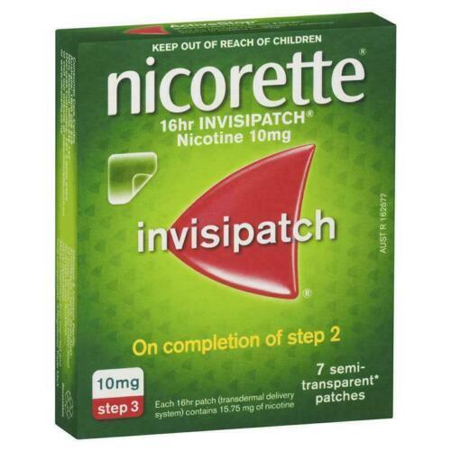 Nicorette Nicotine Patch 16hr Invisipatch Step 3 10mg 7 Patches - OhYouLuckyDuck.com.au
