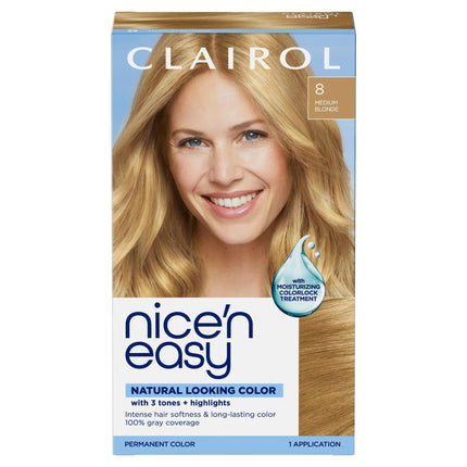 Clairol Nice'n Easy 8 Natural Medium Blonde Permanent Hair Colour