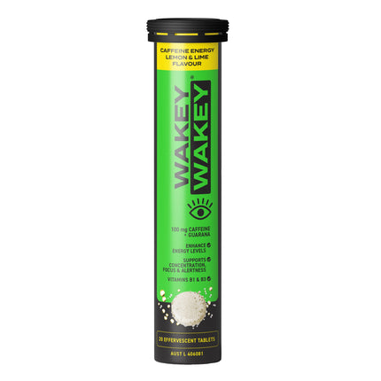 Wakey Wakey Caffeine Effervescent Lemon & Lime 20 Tablets