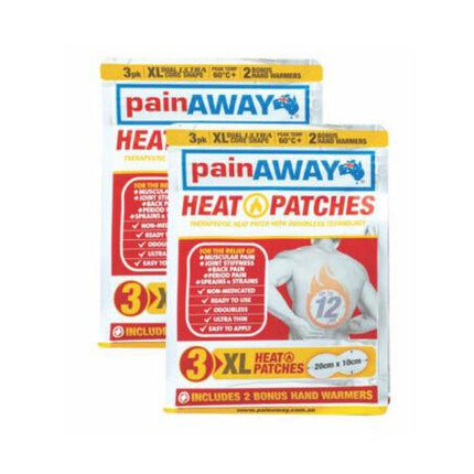 Pain Away Heat Patches XL 3 Pack - OhYouLuckyDuck.com.au