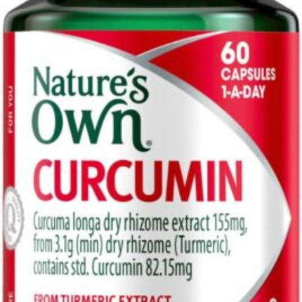 Nature's Own Curcumin 60 Capsules - OhYouLuckyDuck.com.au
