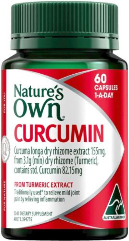 Nature's Own Curcumin 60 Capsules - OhYouLuckyDuck.com.au