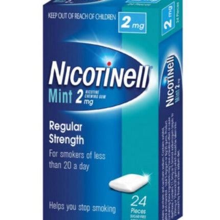 NICOTINELL GUM 2MG MINT 24 - OhYouLuckyDuck.com.au