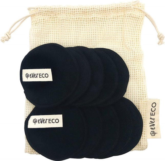 Ever Eco Reusable Bamboo Facial Pads Black 10 Pack