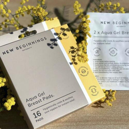 New Beginnings Aqua Gel Soothing Breast Pads 16 Pads - OhYouLuckyDuck.com.au