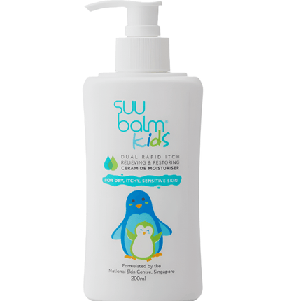 Suu Balm Kids Dual Rapid Itch Relieving & Restoring Ceramide Moisturiser 200mL - OhYouLuckyDuck.com.au