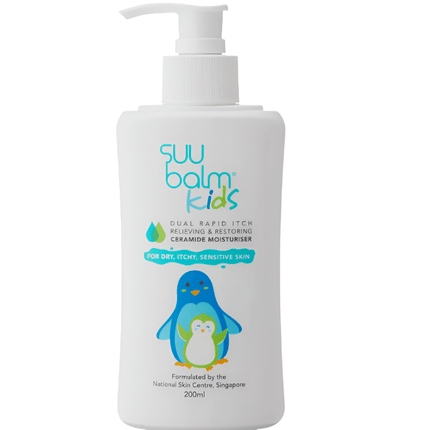 Suu Balm Kids Dual Rapid Itch Relieving & Restoring Ceramide Moisturiser 200mL - OhYouLuckyDuck.com.au
