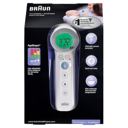Braun Thermometer Touchless + Forehead Bnt400