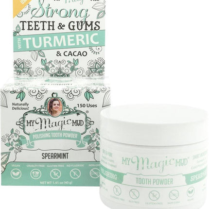 My Magic Mud Polishing Tooth Powder (Spearmint) - 40g - OhYouLuckyDuck.com.au