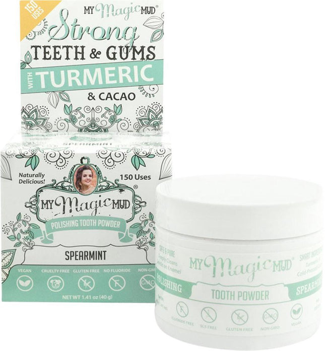 My Magic Mud Polishing Tooth Powder (Spearmint) - 40g - OhYouLuckyDuck.com.au