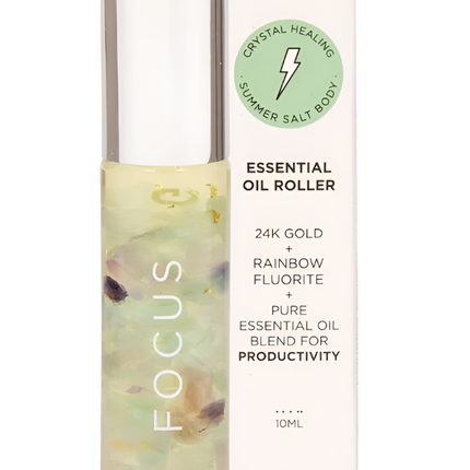Summer Salt Essential Oil Roller Focus - Rainbow Fluorite 10ML