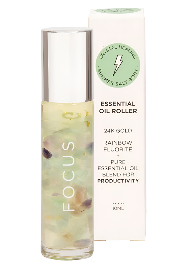Summer Salt Essential Oil Roller Focus - Rainbow Fluorite 10ML