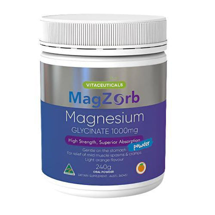 Vitaceuticals Magzorb Magnesium Glycinate Powder 240g - OhYouLuckyDuck.com.au