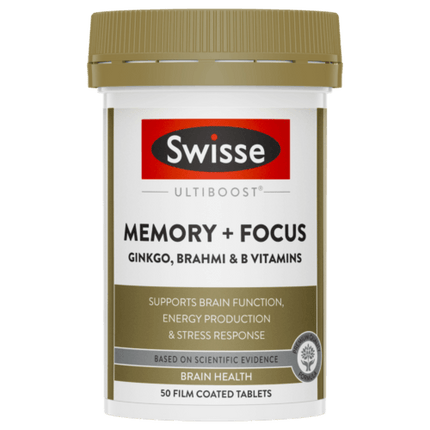 Swisse Ultiboost Memory + Focus 50 Tablets - OhYouLuckyDuck.com.au