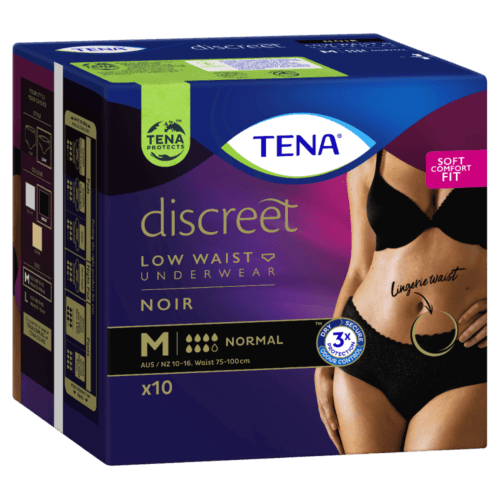 Tena Pants Womens Discreet Black Medium 10 Pack - OhYouLuckyDuck.com.au