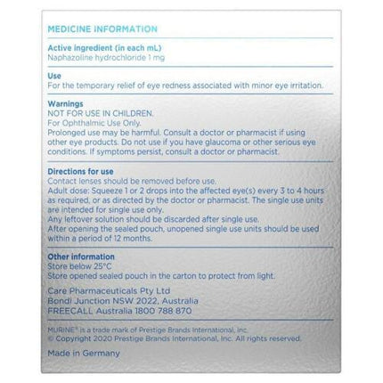 Murine Red Eyes Vials 10 Pack - OhYouLuckyDuck.com.au