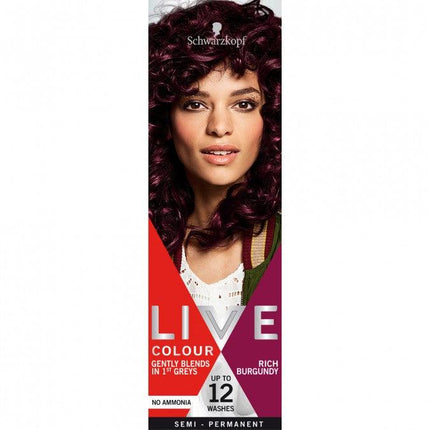 Schwarzkopf Live Colour Rich Burgundy 75ML - OhYouLuckyDuck.com.au