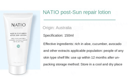 Natio Suncare Aloe & Cucumber After Sun Lotion 150ml - OhYouLuckyDuck.com.au
