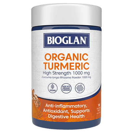 Bioglan Organics Organic Turmeric 1000mg 100 Tablets - OhYouLuckyDuck.com.au