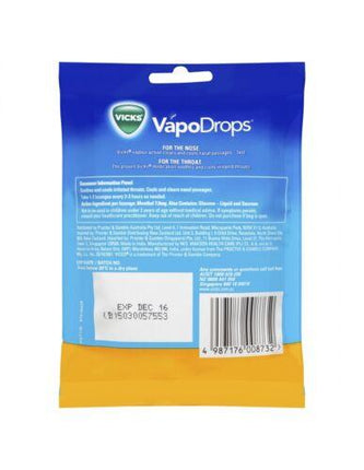 Vicks VapoDrops Butter Menthol Lozenges 24 Pack - OhYouLuckyDuck.com.au