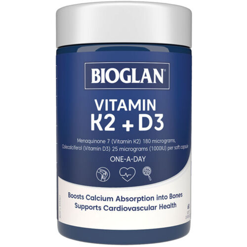 Bioglan K2 + D3 60 Capsules - OhYouLuckyDuck.com.au