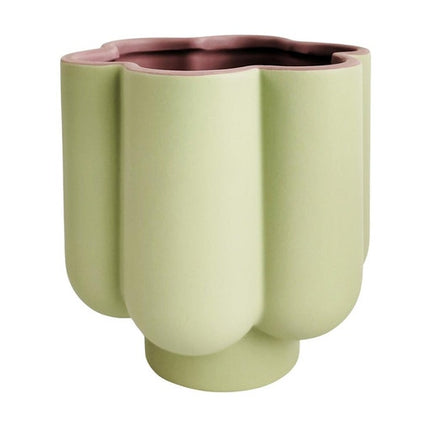 Urban Groovy Flower Planter Pot Green and Purple 16.5CM