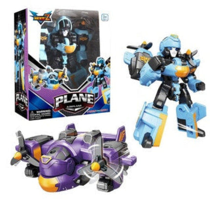 Deformation Robot Transforming Toy Plane 15 x 7 x 8 cm