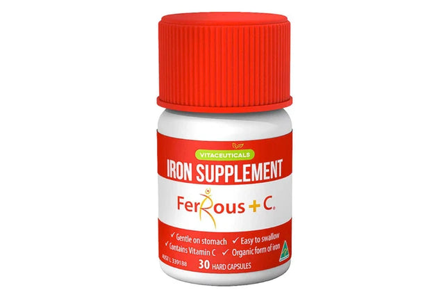 Vitaceuticals Ferrous Plus C Iron Supplement 30 Capsules