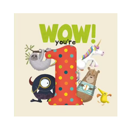 Wow You're 1 Birthday Card Book