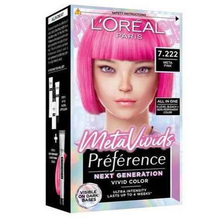 L'Oreal Paris Preference Semi-Permanent Hair Colour Meta Vivids Pink 7.222