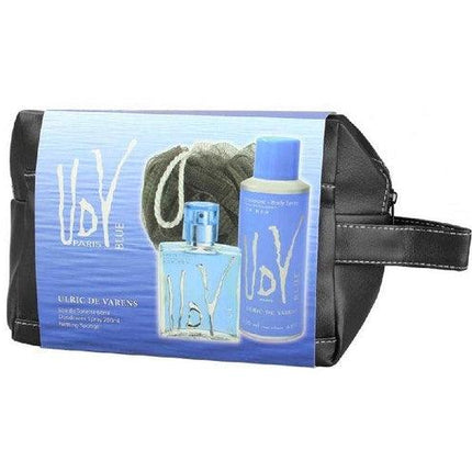 Ulric De Varens Blue EDT Deodorant Spray Netting Sponge Wetpack Men Gift Set 60mL