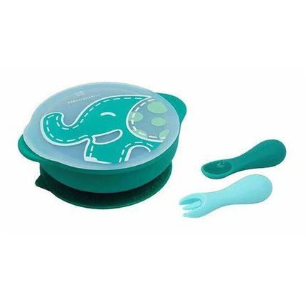 Marcus & Marcus Toddler First Self Feeding Set - Ollie Elephant Green