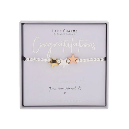 Life Charms Bracelet Congratulations