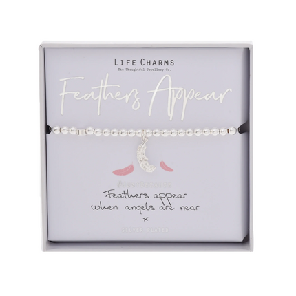 Life Charms Bracelet Feathers Appear