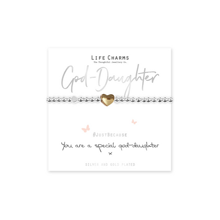 Life Charms Bracelet God Daughter