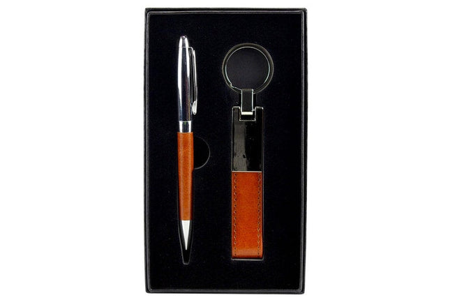Simply for  Me Gift Pen with Keyring Set Brown
