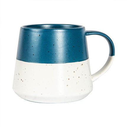 Nicola Spring Two Toned Navy Speckled Ceramic Coffee Mug 370ML