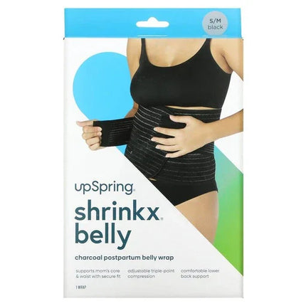 UpSpring Shrinkx Postpartum Belly Bamboo Wrap Small/Medium Black