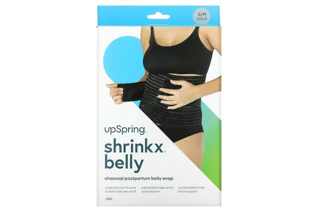 UpSpring Shrinkx Postpartum Belly Bamboo Wrap Small/Medium Black