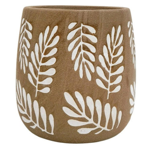 Urban Henri Planter Pot Brown 17cm Home Decorative Outdoor Garden Decor