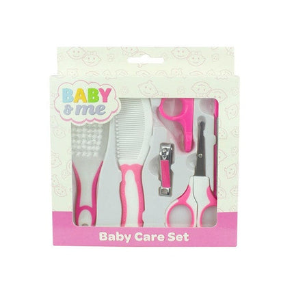 Baby And Me Grooming Kit For Newborns And Toddlers Pink 6 Piece Set