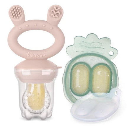 Haakaa Freeze N Feed Mini Combo for Teething and Solids Pink