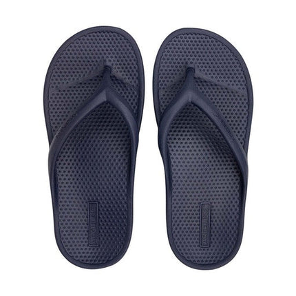Archline Rebound Orthotic Foam Flip Flops Thongs Arch Support  Navy Size 38
