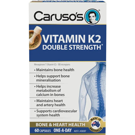 Caruso's Vitamin K2 Double Strength Caps 60