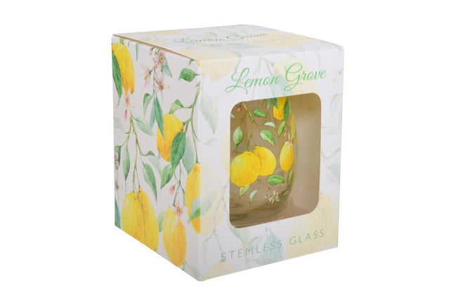 Gibson Gifts Stemless Glass Lemon Grove 13CM