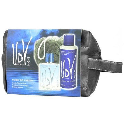 Ulric De Varens Night EDT Deodorant Spray Netting Sponge Wetpack Men Gift Pack 60mL